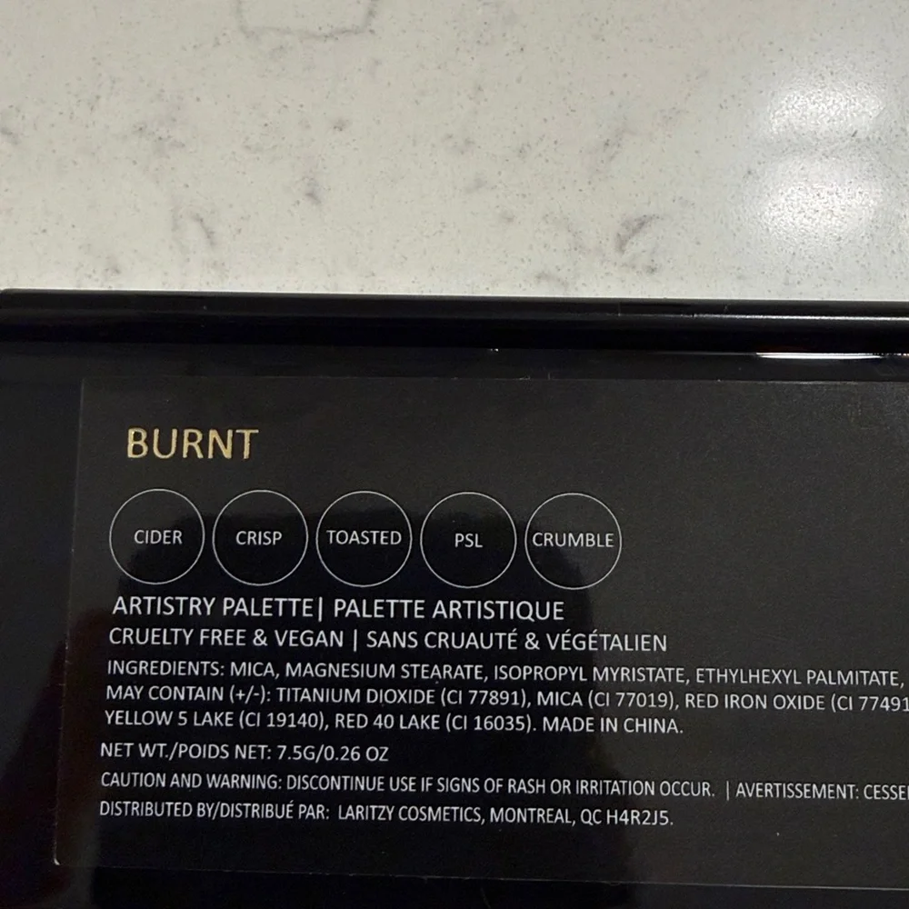 Laritzy Cosmetics Burnt Artistry Palette